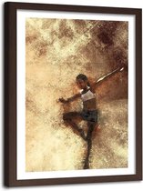 Foto in frame Dansend meisje, 80x120, beige, Premium print