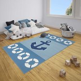 Kindervloerkleed anker Sea - blauw 120x170 cm