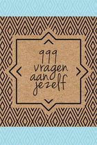 Omslag 999 vragen aan jezelf - Invuldagboek