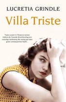Boekcover van 'Villa Triste' met een foto van een jonge vrouw in een gele jurk met polkadots.