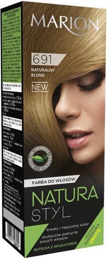 Marion - Natura Styl Color farba do włosów 691 Naturalny Blond 80ml +  odżywka 10ml | bol.com