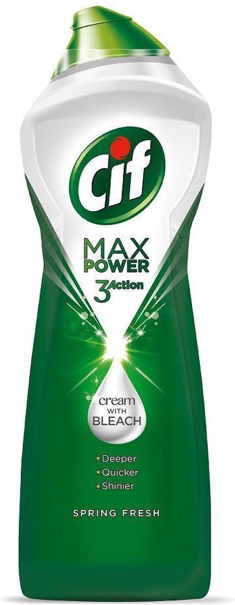 Goedkoopste Cif_max Power 3 Action Mleczko Z Wybielaczem Do Czyszczenia Powierzchni Spring Fresh 1001g