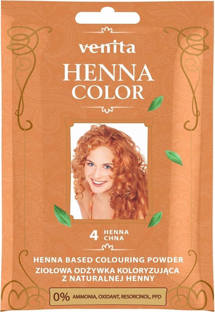 Venita - Henna Color ziołowa odżywka koloryzująca z naturalnej henny 4 Henna Chna 25g