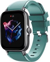 Siliconen Smartwatch bandje - Geschikt voor  Amazfit GTS 3 siliconen bandje - dennengroen - Strap-it Horlogeband / Polsband / Armband