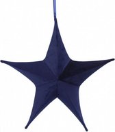 kersthanger Maria Ster 40 cm fluweel donkerblauw