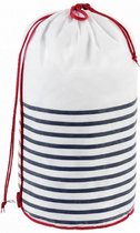 opberg waszak 35 x 70 cm blauw/ wit