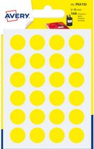 etiketten rond 15 mm FSC-papier geel 168 stuks