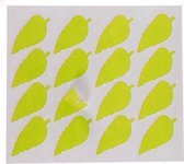 etiketten blaadje 22 x 49 mm papier geel 80 stuks