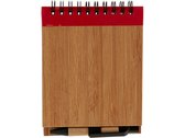 notitieboek gelinieerd 10 x 13 cm bamboe rood 2-delig