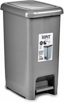 pedaalemmer 25 liter 36 x 26,5 x 47 cm zilvergrijs