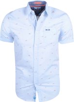 MZ72 - Heren Korte Mouw Overhemd - Chew - Cabana - Sky Blue