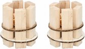 aanmaakhout 7,5 x 8 cm hout blank 2 stuks