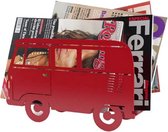 tijdschriftenrek Busje 24 x 40 cm staal rood