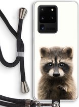 Case Company® - Samsung Galaxy S20 Ultra hoesje met Koord - Rocco - Telefoonhoesje met Zwart Koord - Bescherming aan alle Kanten en Over de Schermrand