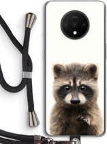 Case Company® - OnePlus 7T hoesje met Koord - Rocco - Telefoonhoesje met Zwart Koord - Bescherming aan alle Kanten en Over de Schermrand