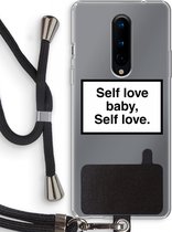 Case Company® - OnePlus 8 hoesje met Koord - Self love - Telefoonhoesje met Zwart Koord - Bescherming aan alle Kanten en Over de Schermrand