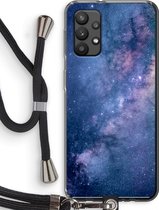 Case Company® - Samsung Galaxy A32 4G hoesje met Koord - Nebula - Telefoonhoesje met Zwart Koord - Bescherming aan alle Kanten en Over de Schermrand