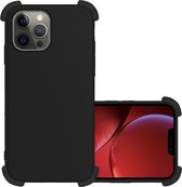 Hoes Geschikt voor iPhone 13 Pro Hoesje Siliconen Cover Shock Proof Back Case Shockproof Hoes - Zwart