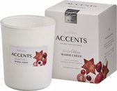 geurkaars Accents Warm Cheer 9,2 cm glas/wax wit