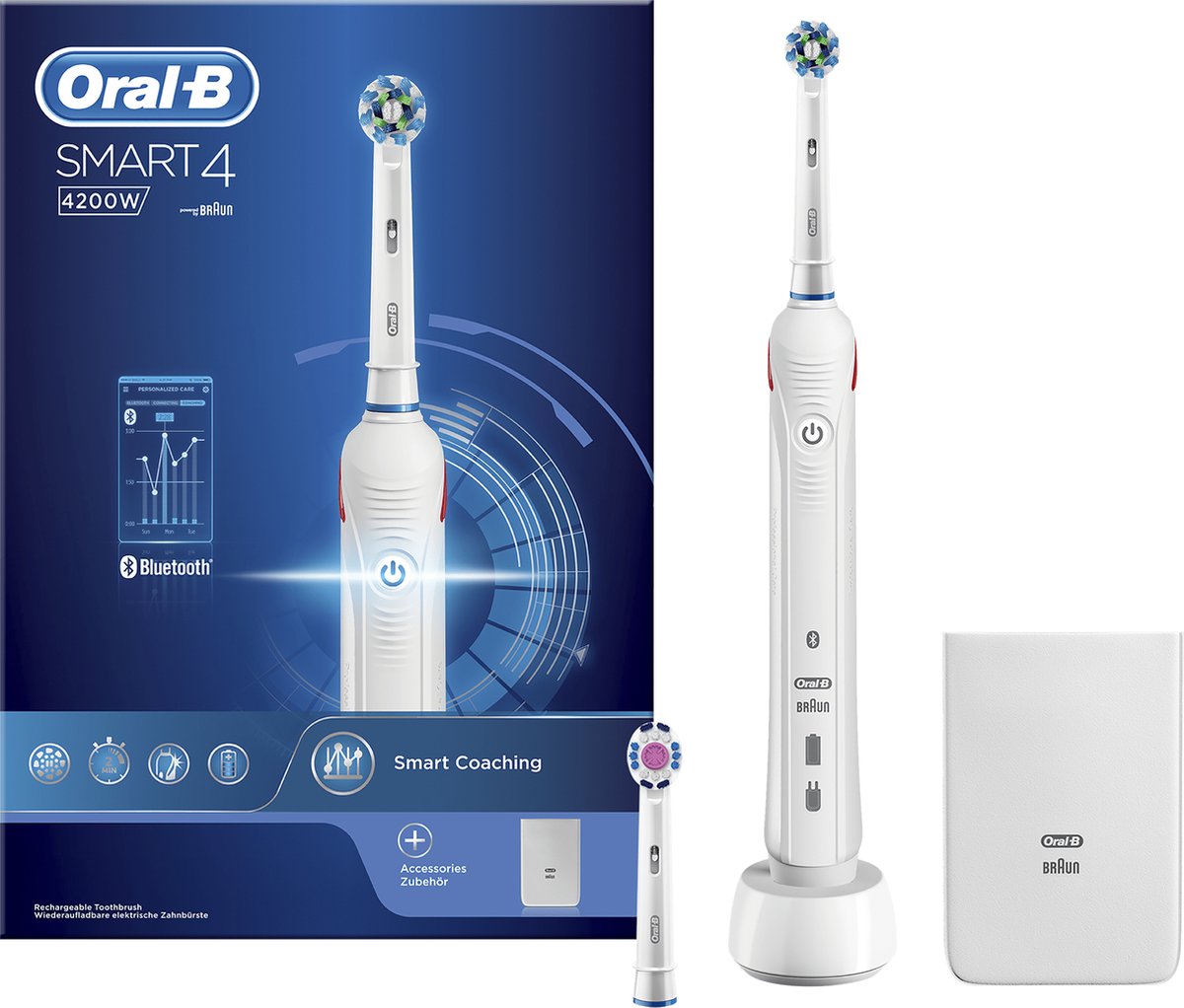 Oral-B Smart 4 4200W White Elektrische Tandenborstel Powered By Braun