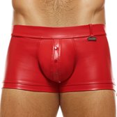 Modus Vivendi - Leather Legacy Boxer Rood - Maat M - Heren Boxer - Mannen Ondergoed - Nep Leer