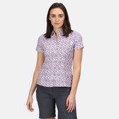 blouse Mindano V dames polyester lila/wit maat 40