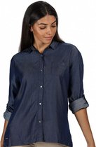 blouse Meera dames katoen donkerblauw maat 46