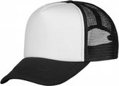 pet Trucker Deluxe 58 cm nylon/mesh wit/zwart