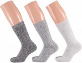 sokken Nature polykatoen grijs 3-pack maat 36-41