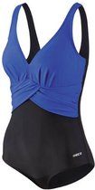 badpak D-cup dames polyamide blauw/zwart maat 40