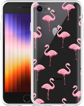iPhone SE 2022 Hoesje Flamingo - Designed by Cazy
