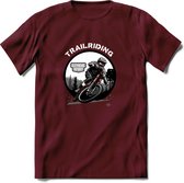Trailriding T-Shirt | Mountainbike Fiets Kleding | Dames / Heren / Unisex MTB shirt | Grappig Verjaardag Cadeau | Maat S