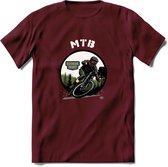 MTB T-Shirt | Mountainbike Fiets Kleding | Dames / Heren / Unisex MTB shirt | Grappig Verjaardag Cadeau | Maat L