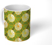 Mok - Koffiemok - Patronen - Groen - Geometrie - Mokken - 350 ML - Beker - Koffiemokken - Theemok