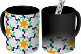 Magische Mok - Foto op Warmte Mokken - Koffiemok - Tandwiel - Patronen - Abstract - Magic Mok - Beker - 350 ML - Theemok