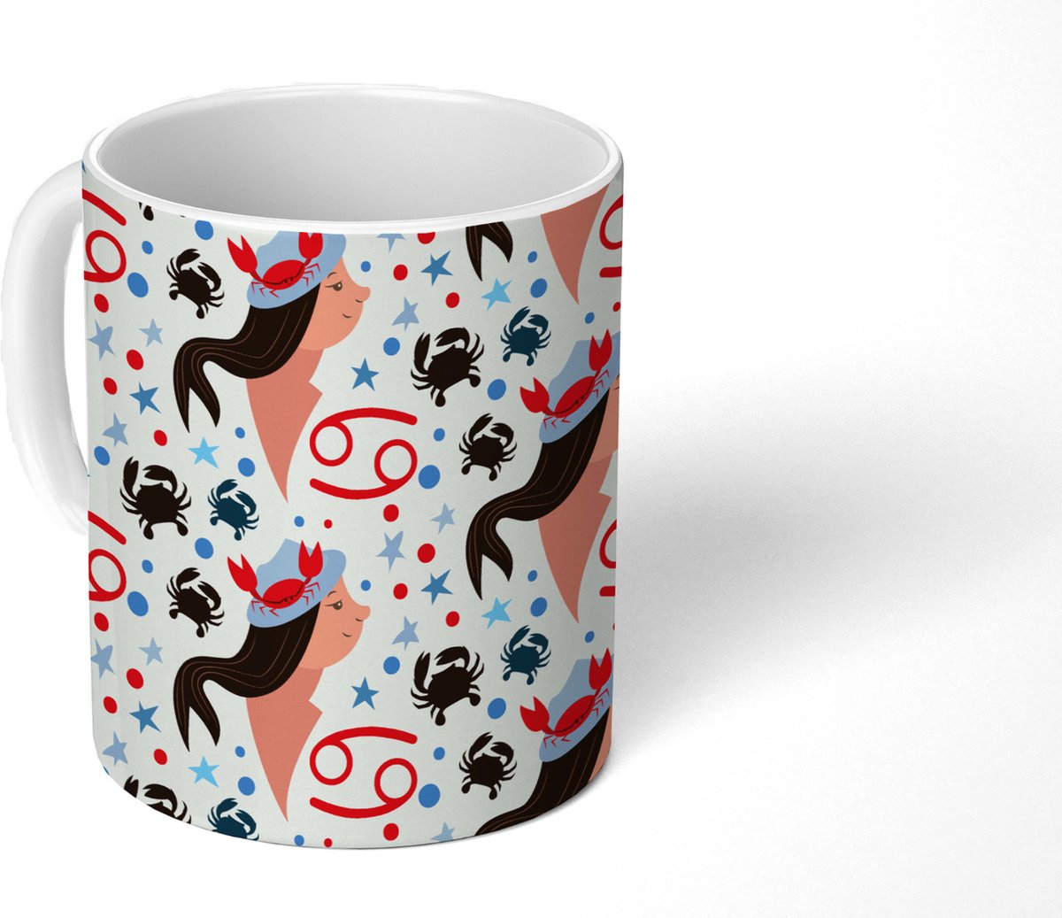 Mok - Koffiemok - Zodiac - Kreeft - Patroon - Mokken - 350 ML - Beker - Koffiemokken - Theemok