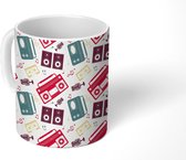 Mok - Koffiemok - Muziek - Patronen - Radio - Mokken - 350 ML - Beker - Koffiemokken - Theemok