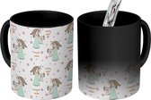 Magische Mok - Foto op Warmte Mokken - Koffiemok - Unicorn - Quote - Patronen - Meisjes - Magic Mok - Beker - 350 ML - Theemok