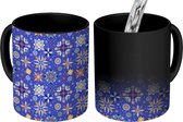Magische Mok - Foto op Warmte Mokken - Koffiemok - Bloemen - Sneeuwvlok - Regenboog - Design - Magic Mok - Beker - 350 ML - Theemok
