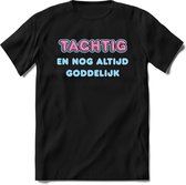 80 Jaar Goddelijk - Feest kado T-Shirt Heren / Dames - Licht Blauw / Licht Roze - Perfect Verjaardag Cadeau Shirt - grappige Spreuken, Zinnen en Teksten. Maat L
