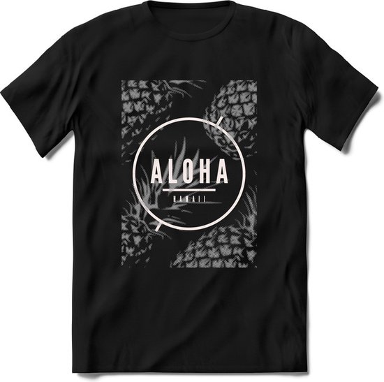 Aloha Hawaii | TSK Studio Zomer Kleding  T-Shirt | Zilver | Heren / Dames | Perfect Strand Shirt Verjaardag Cadeau Maat L