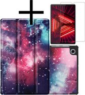 Lenovo Tab M10 FHD Plus Hoesje Case Hard Cover Hoes Book Case + Screenprotector - Galaxy
