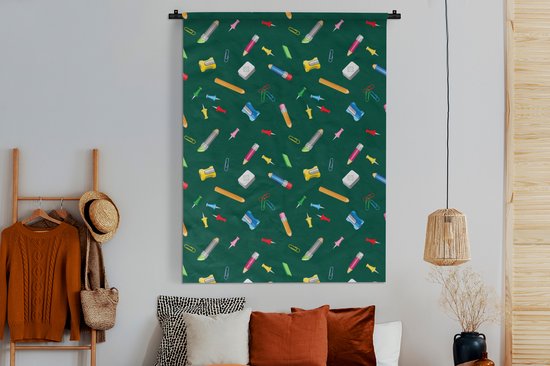 Tapisserie - Tapisserie - Bureau - Motifs - Crayons - 150x200 cm - Tapisserie