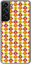 Geschikt voor Samsung Galaxy S22 hoesje - Retro - Design - Peer - Fruit - Siliconen Telefoonhoesje