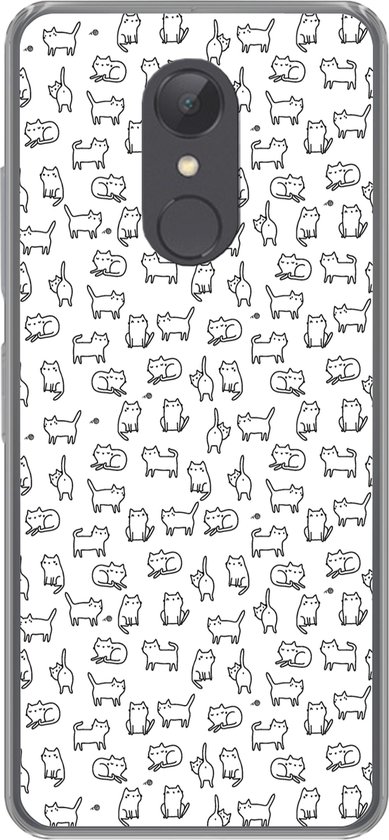 Coque Xiaomi Redmi 5 - Meiden - Chat - Motifs - Coque de téléphone en Siliconen -