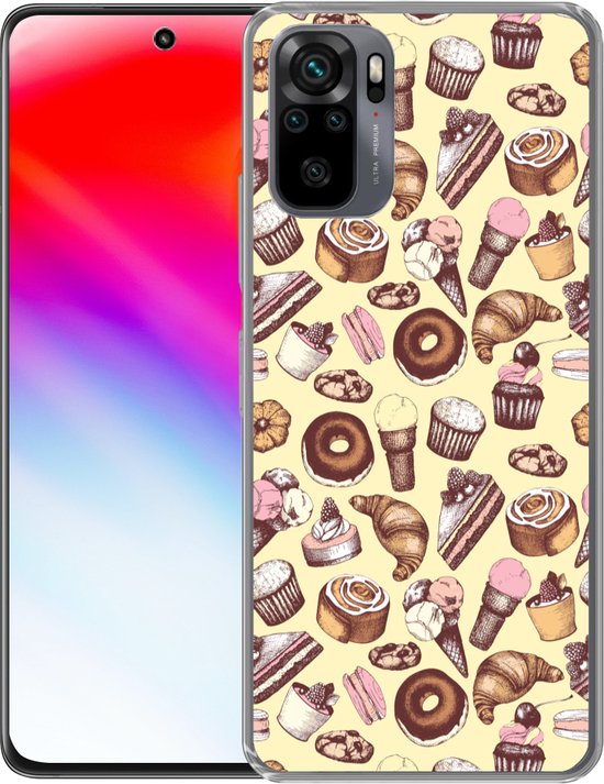 Coque Xiaomi Redmi Note 10 Pro - Fille - Nourriture - Gâteau - Motifs - Fille - Kids - Enfants - Meiden - Coque de téléphone en Siliconen