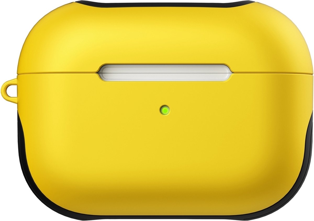 Mobigear - Hoesje geschikt voor Apple AirPods Pro 1 Hardcase Hoesje | Mobigear FrosteD - Geel