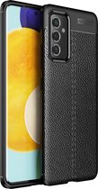 Mobigear Hoesje geschikt voor Samsung Galaxy A82 5G Telefoonhoesje Flexibel TPU | Mobigear Luxury Backcover | Galaxy A82 5G Case | Back Cover - Zwart