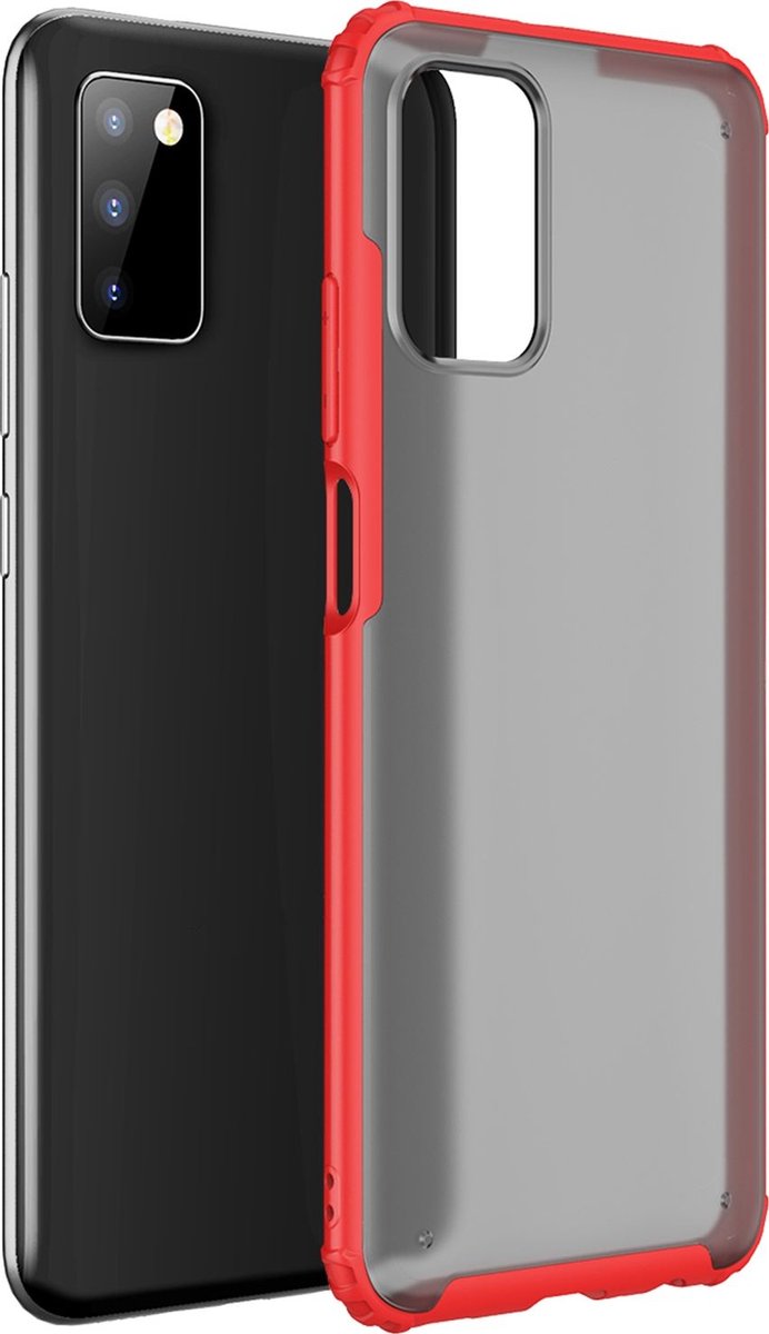 Mobigear Hoesje geschikt voor Samsung Galaxy A03s Telefoonhoesje Hardcase | Mobigear Shockproof Backcover | Schokbestendig Galaxy A03s Telefoonhoesje | Anti Shock Proof - Rood