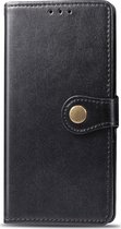 Mobigear Telefoonhoesje geschikt voor Samsung Galaxy A21 Hoesje | Mobigear Snap Button Bookcase Portemonnee | Pasjeshouder voor 3 Pasjes | Telefoonhoesje voor Pinpas / OV Kaart / Rijbewijs - Zwart